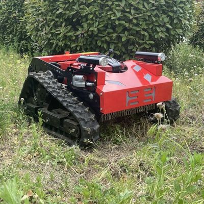 Wireless Mini Crawler Lawn Mower Gasoline Automatic Robot Grass Cutter Remote Control Machine